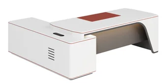 Bureau de direction LC-901 – 2400 mm (Blanc ivoire)