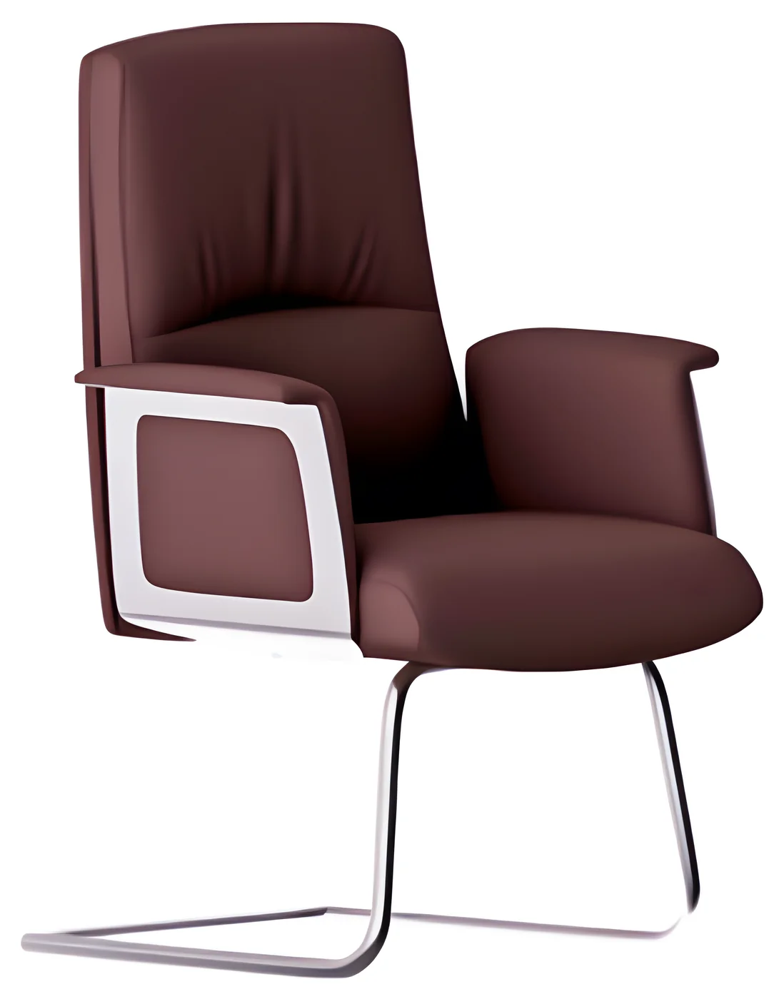 Visitor chair AM 2516C – cantilever base, PU leather
