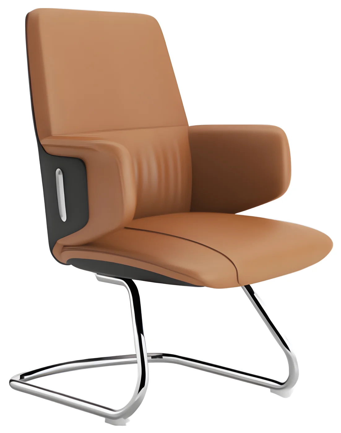 Visitor chair AM 2416C – cantilever base, PU leather