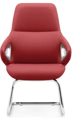 [AMBITION-AM-2502C] Chaise visiteur AM 2502C – piètement luge, cuir PU