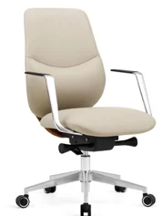 [AMBITION-AM-2501B] Fauteuil de direction AM 2501B – dossier moyen, cuir PU