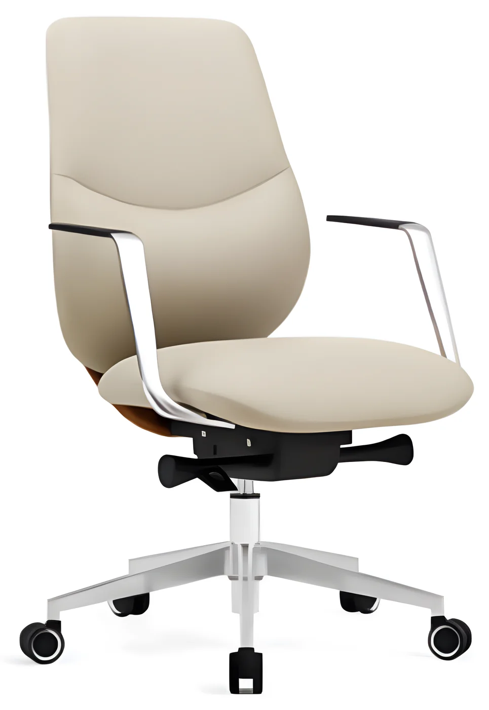 [AMBITION-AM-2501B] Fauteuil de direction AM 2501B – dossier moyen, cuir PU