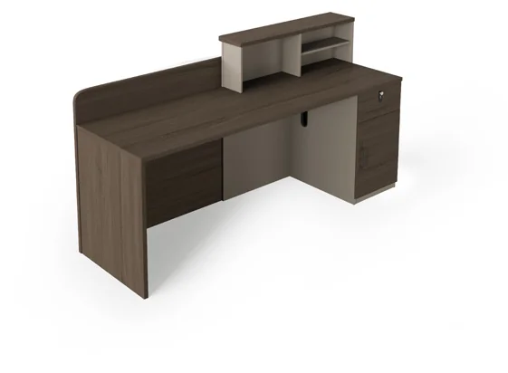 Reception desk LB-860 – 2020 mm (Bois foncé (M047))