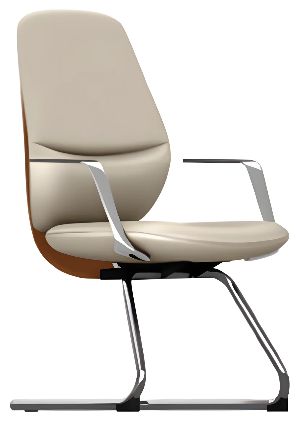 Visitor chair AM 2501C – cantilever base, PU leather