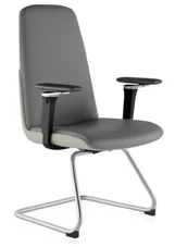 [AMBITION-AM-2508C] Chaise visiteur AM 2508C – piètement luge, cuir PU