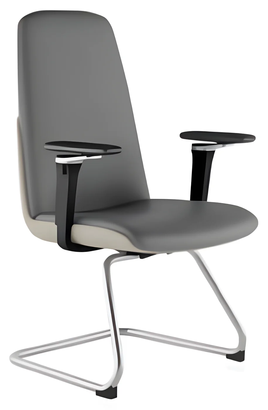 Visitor chair AM 2508C – cantilever base, PU leather