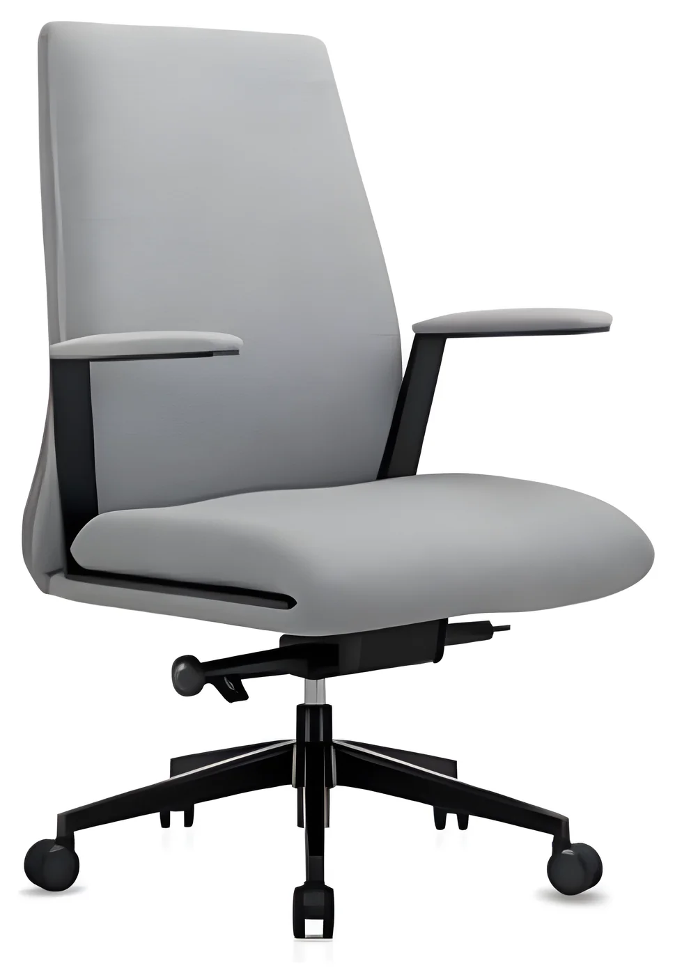 Fauteuil de direction AM 2503B – dossier moyen, tissu (Vert anis)