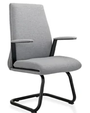 Visitor chair AM 2503C – cantilever base, fabric (Green anis)