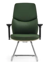 [AMBITION-AM-2410D] Chaise visiteur AM 2410D – piètement luge, cuir PU