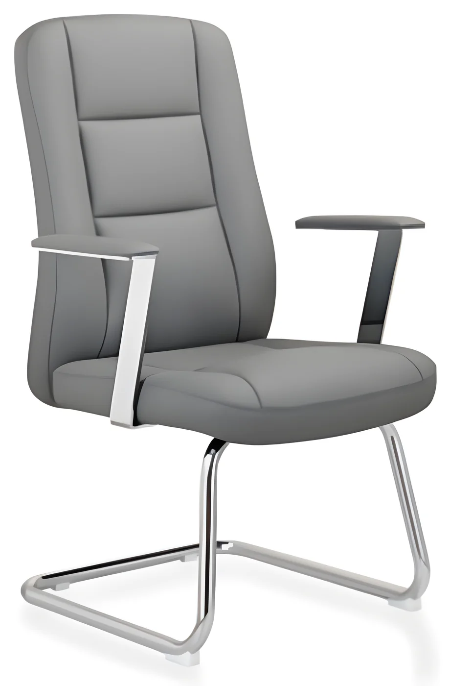 Visitor chair AM 2507C – cantilever base, PU leather