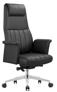 [AMBITION-AM-2509A] Fauteuil de direction AM 2509A – dossier haut, cuir PU, têtière intégrée