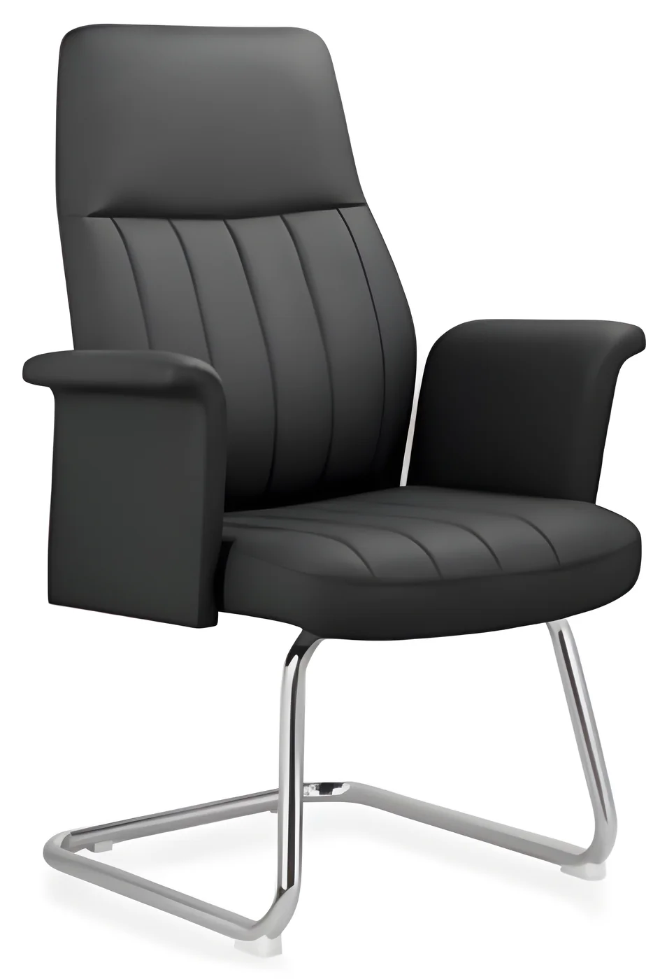 Visitor chair AM 2509C – cantilever base, PU leather