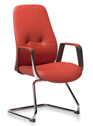[AMBITION-AM-2520C] Chaise visiteur AM 2520C – piètement luge, cuir PU
