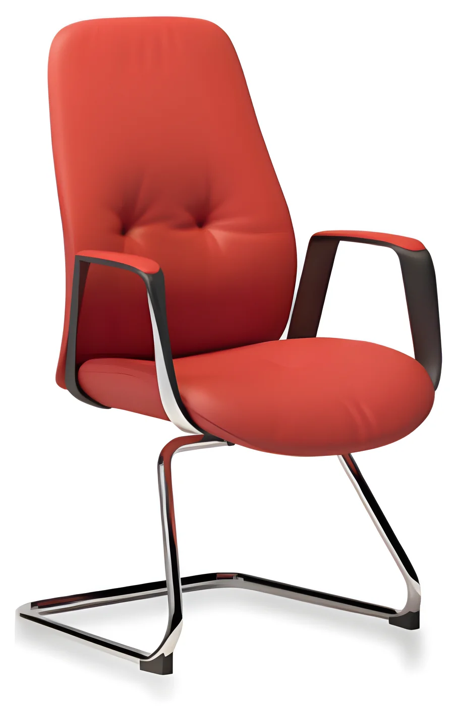Visitor chair AM 2520C – cantilever base, PU leather