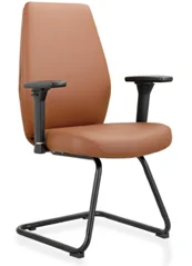 [AMBITION-AM-2518C] Chaise visiteur AM 2518C – piètement luge, cuir PU