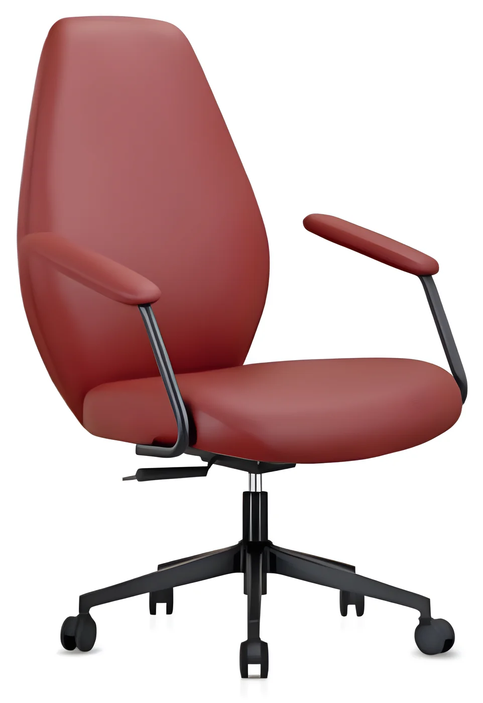 [AMBITION-AM-2515B] Fauteuil de direction AM 2515B – dossier moyen, cuir PU