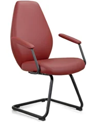 [AMBITION-AM-2515C] Chaise visiteur AM 2515C – piètement luge, cuir PU