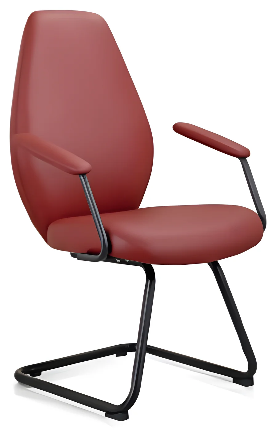 Visitor chair AM 2515C – cantilever base, PU leather