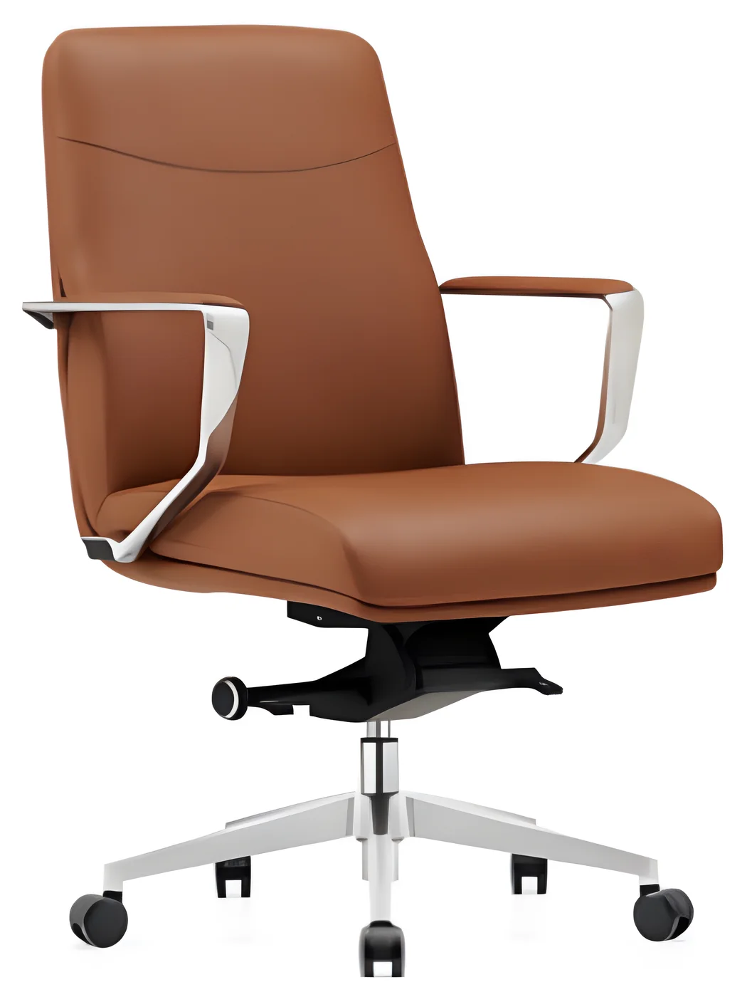 [AMBITION-AM-2402B] Fauteuil de direction AM 2402B – dossier moyen, cuir PU
