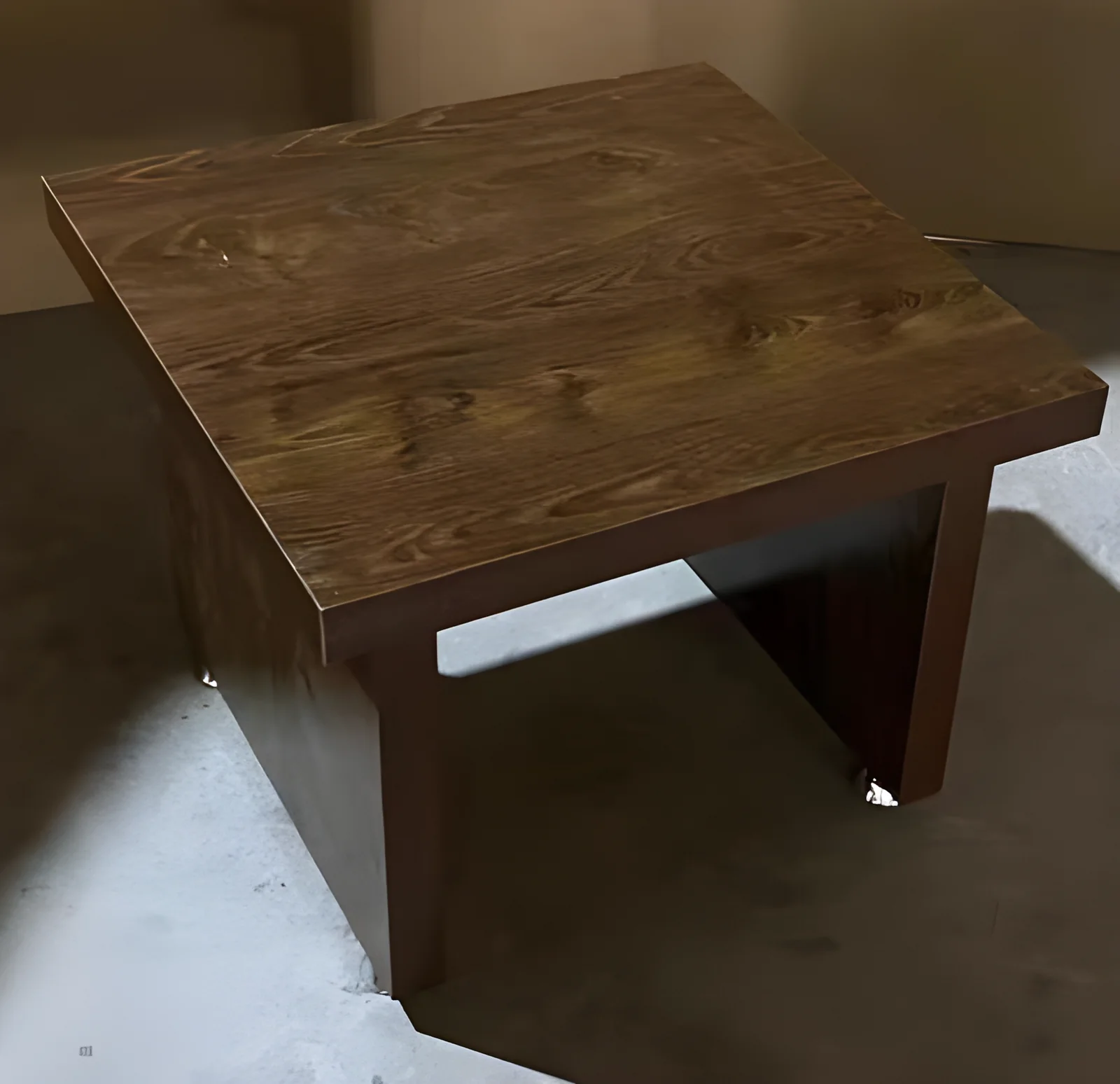 [XIAN-XA-19-07-TABLE-BASSE] Square coffee table XA-19-07 – light HX-114 wood, 600 x 600 x 450 mm, compact format for reception, 1 carton