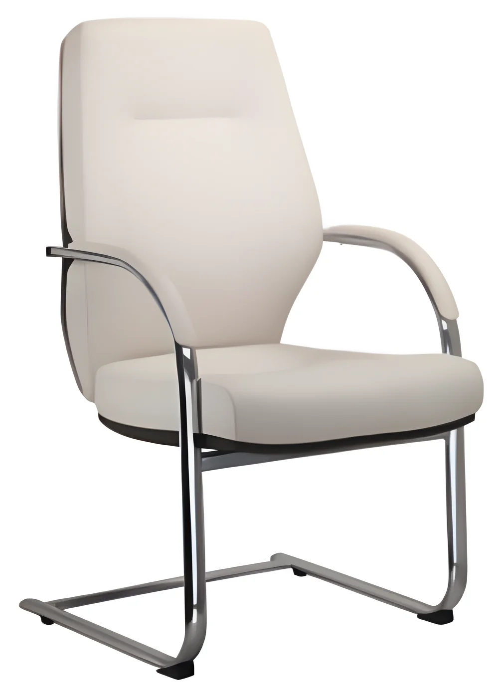 Visitor chair AM 1711C – cantilever base, PU leather