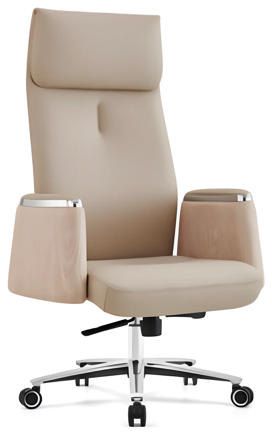 [AMBITION-AM-2325A-S] Fauteuil de direction AM 2325A-S – dossier haut, cuir PU, têtière intégrée