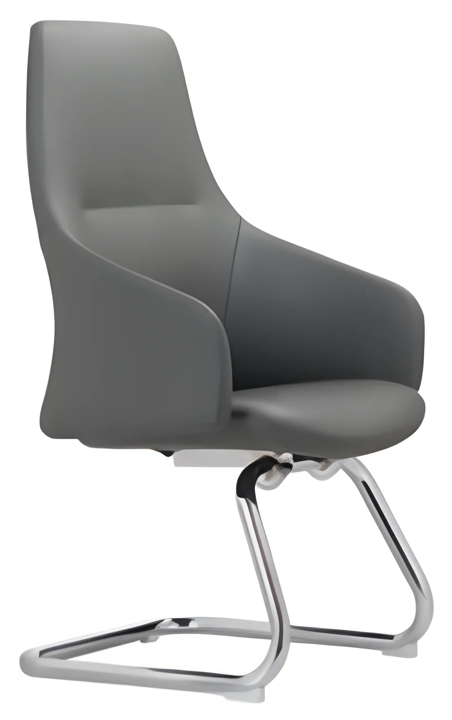 Visitor chair AM 2118C – cantilever base, PU leather