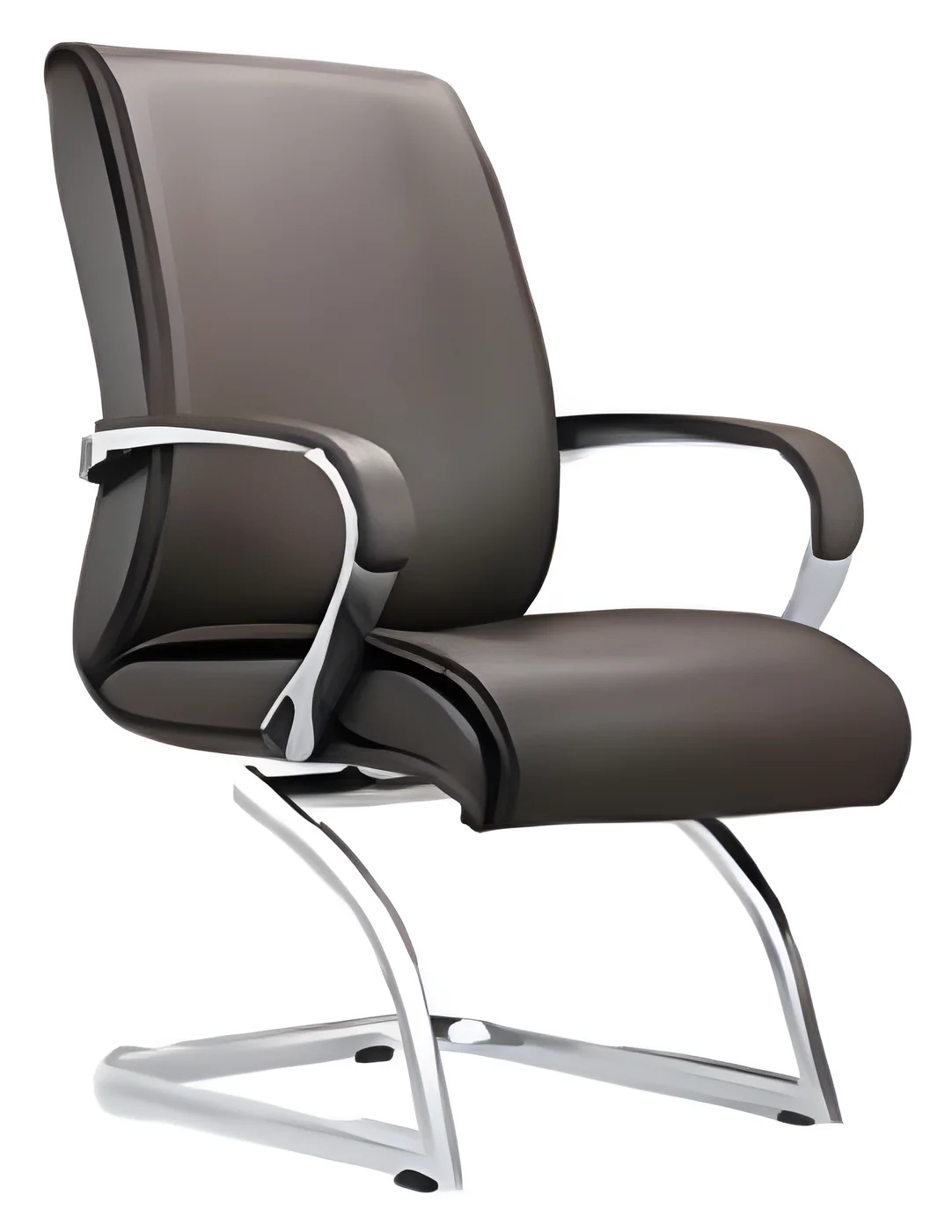 Visitor chair AM 1716C – cantilever base, PU leather