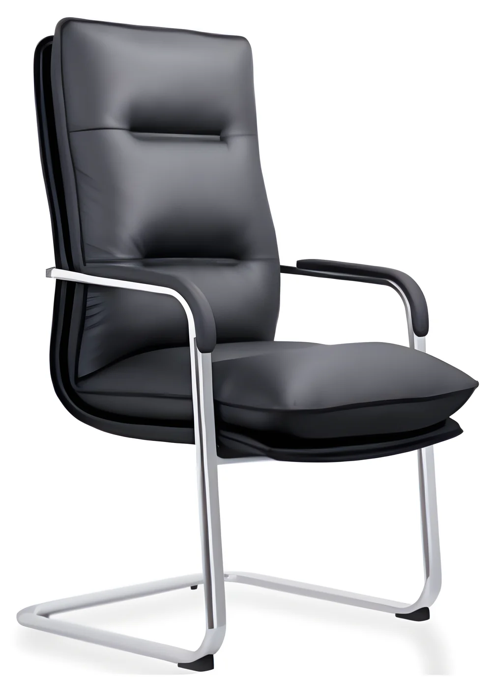 Visitor chair AM 6040C – cantilever base, PU leather
