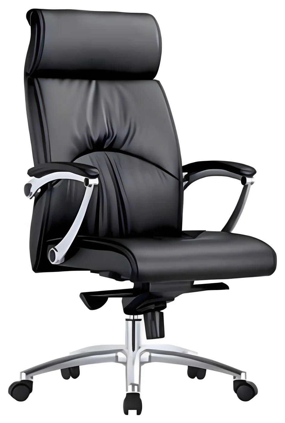 High back executive chair AM-12-28A-1 – PU leather, integrated headrest