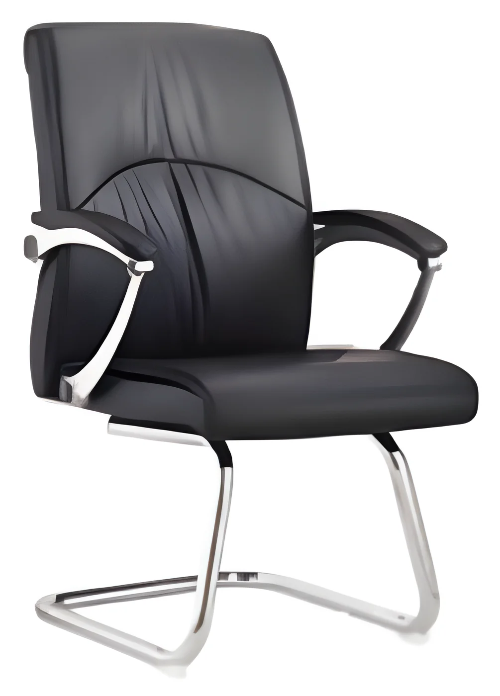 Visitor chair AM-12-28C-1 – cantilever base, PU leather