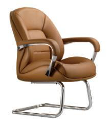 [AMBITION-AM-188C-CAMELCOM] Chaise visiteur en cuir AM 188C (Camel (comme au showroom))