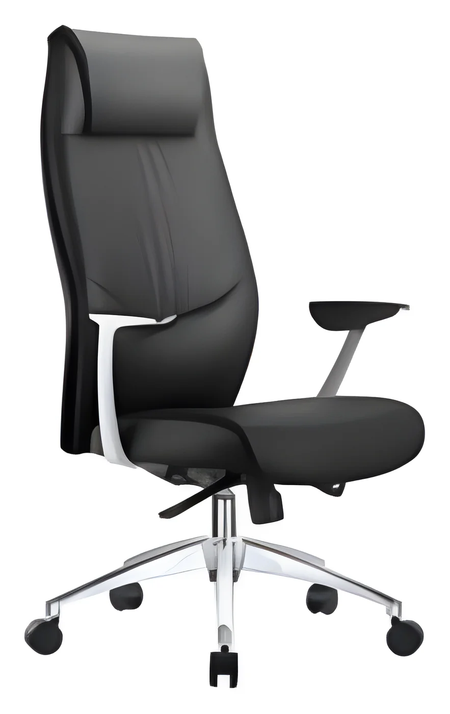 [AMBITION-AM-1905A] Fauteuil de direction AM 1905A – dossier haut, cuir PU, têtière intégrée