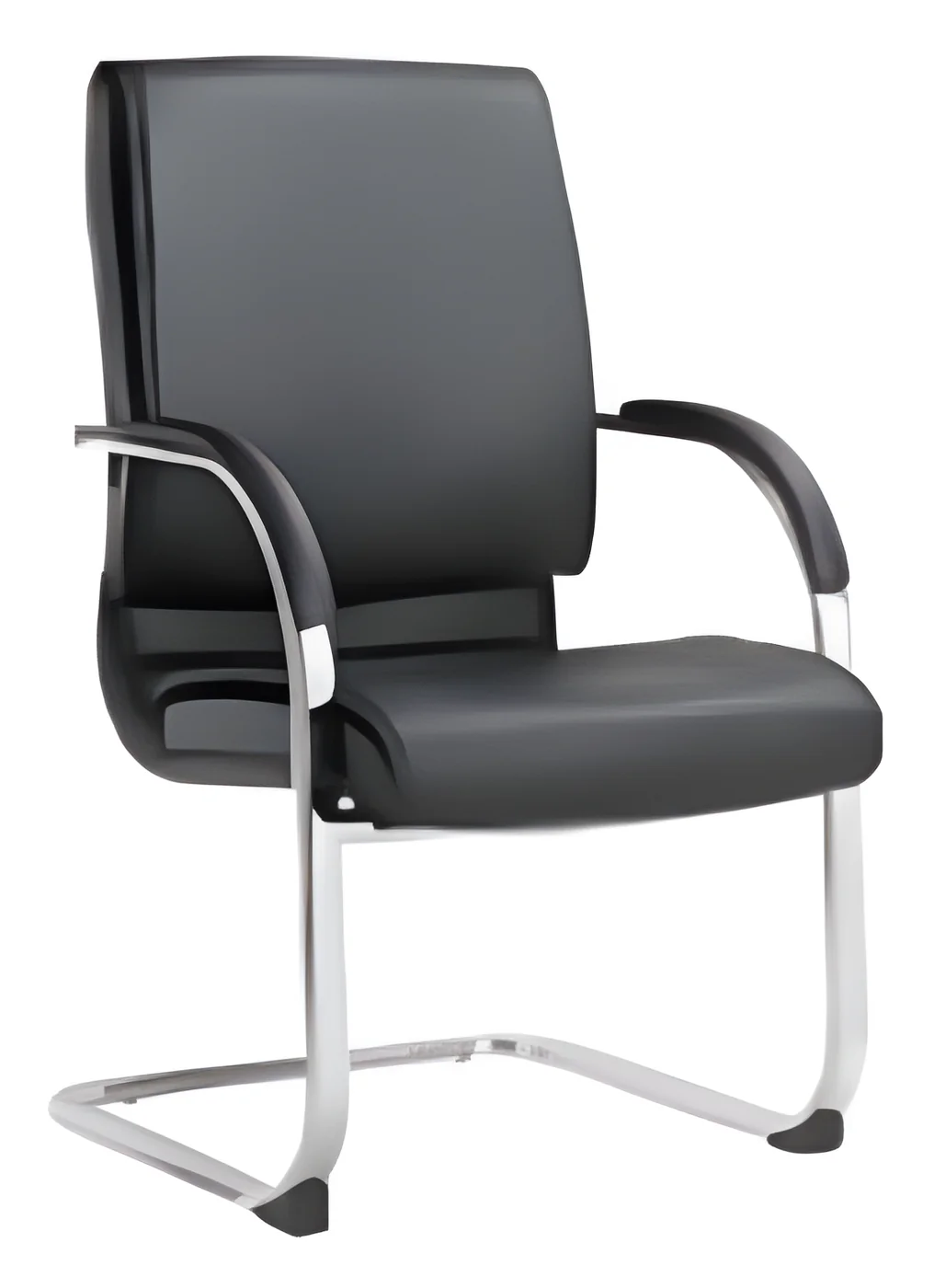 [AMBITION-AM-6046C] Chaise visiteur AM 6046C – piètement luge, cuir PU