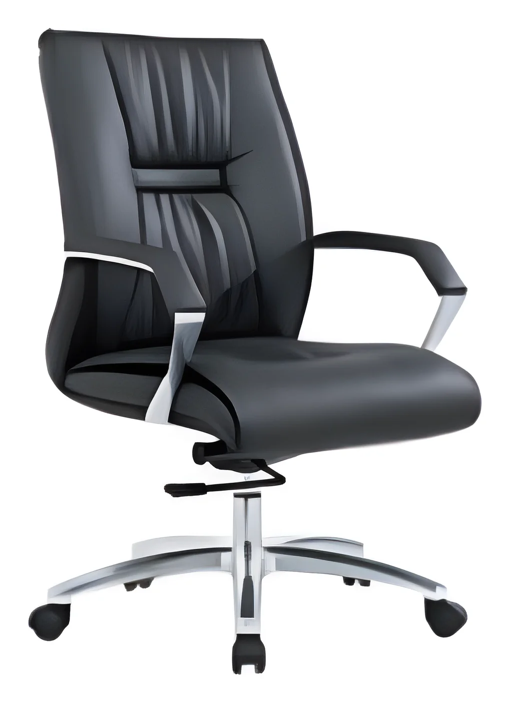 [AMBITION-AM-6001B] Fauteuil de direction AM 6001B – dossier moyen, cuir PU