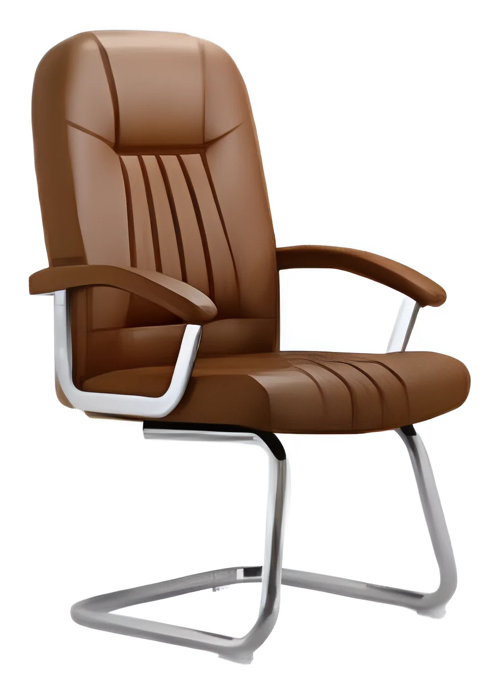 [AMBITION-AM-1322C] Chaise visiteur AM 1322C – piètement luge, cuir PU