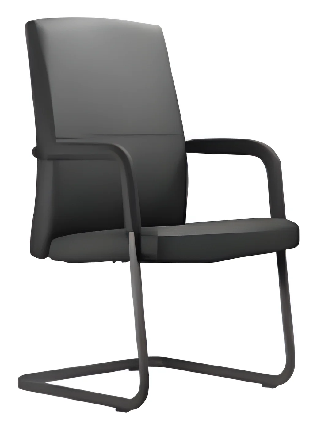 Chaise visiteur C 205-1 – piètement luge, cuir PU