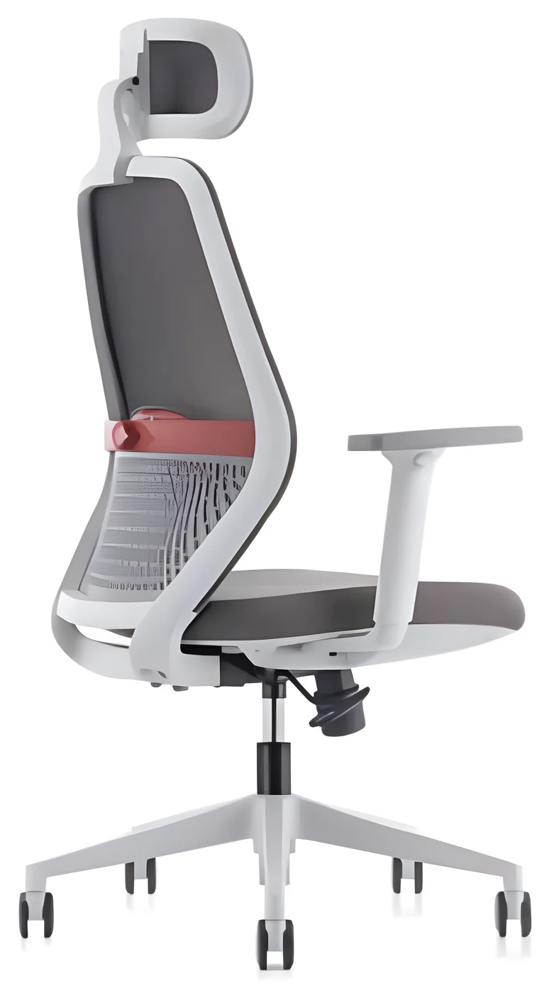 Siège ergonomique AM 822AW – dossier haut, résille, têtière réglable