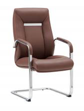 [AMBITION-AM-1828C-CAMELCOM] Chaise visiteur en cuir AM 1828C (Camel (comme AM 188A au showroom))