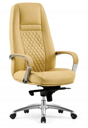 [AMBITION-AM-1712A-MARRONFO] Fauteuil de direction cuir PU AM 1712A surpiqûres losanges – synchrone 4 positions, base alu, noir ou marron (Marron foncé (270-10))