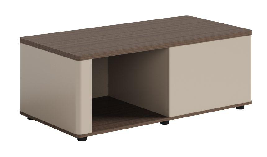 [MINGGE-C1206-BOISFONC] Table basse 01-C1206 / 02-C1206 / 08-C1206 1200 x 600 x 450 mm – tablette inférieure, finitions D01, D02, D08 (Bois foncé / blanc cassé (D02+C84))